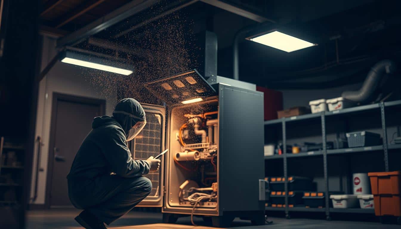 What does furnace cleaning involve?